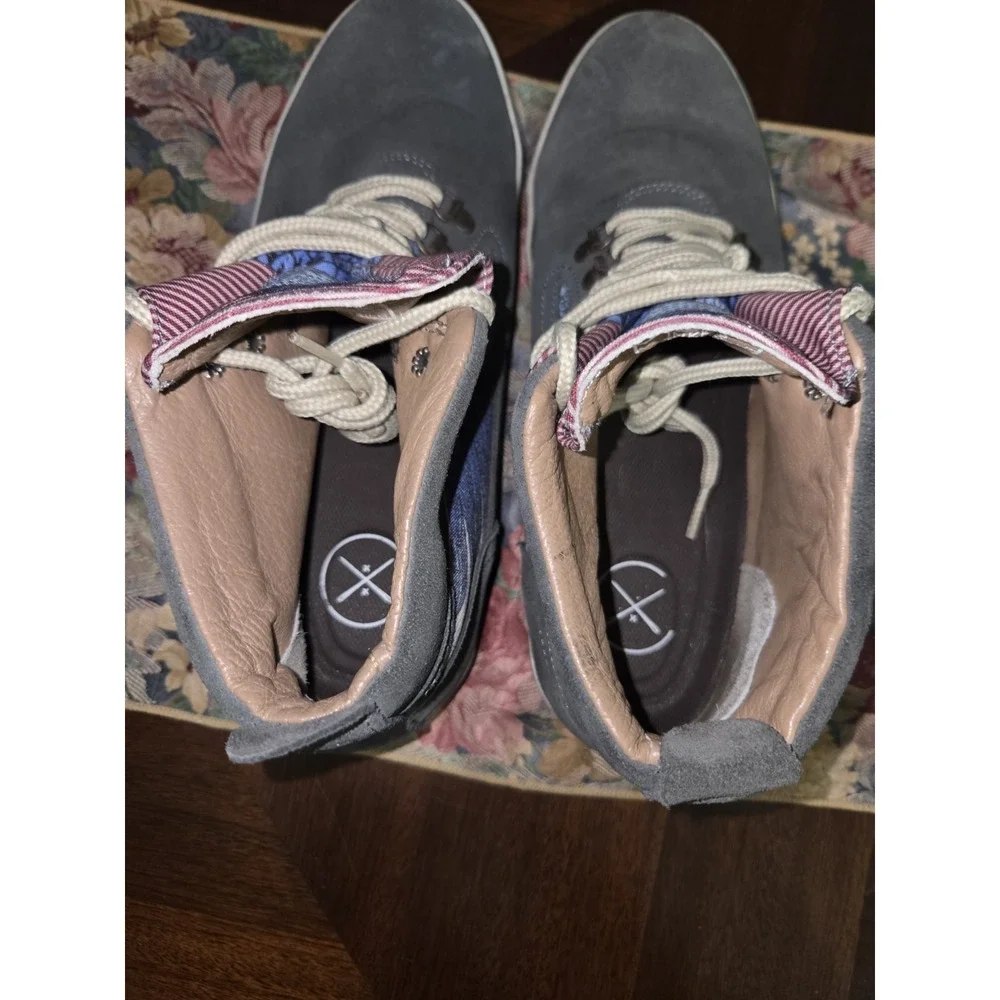 Inkkas Bald Eagle Camping Boot Men's 11 Women's 13 Gray Suede Shoes High Top